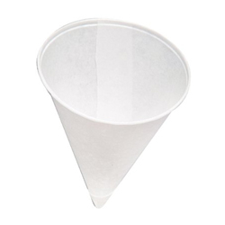 VERRE À EAU EN PAPIER BLANC CONIQUE 4OZ - Verres en carton