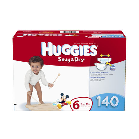 Huggies Couches Snug & Dry, taille 6, 104 couches - 104 ea